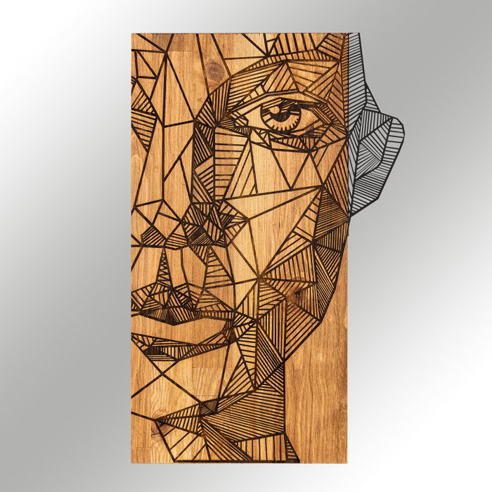 Wallity Nazo Accesorio Decorativo de Pared Negro y Nogal